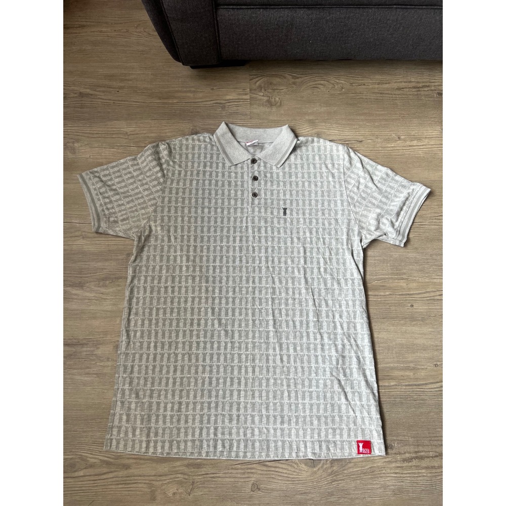 Buddy Bear Berlin Men's Polo Shirt Grey Graphic Bear Size XL